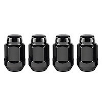 64074 Chrome/Black Acorn/Conical Seat Lug Nuts M14 x 1.5 Thread Size