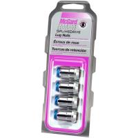 Chrome Tuner Style Spline Drive Lug Nuts w/Blue Cap M12 x 1.25