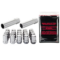 65557 Chrome Tuner Style Spline Drive Lug Nut Kit M12 x 1.5 Thread Size