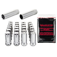 Chrome Tuner Style Spline Drive Lug Nut Kit M14 x 1.5 Thread Size