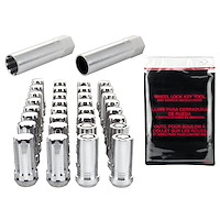 65810 Chrome Tuner Style Spline Drive Lug Nut Kit M14 x 1.5 Thread Size