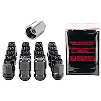 84538 Black Chrome Acorn/Conical Seat Lug Nut Kit M12 x 1.5 Thread Size