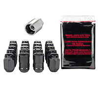 84558 Black Chrome Acorn/Conical Seat Lug Nut Kit M12 X 1.5 Thread Size