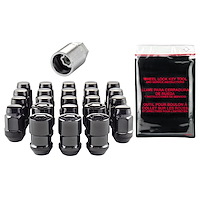 84563BK Jeep Black Chrome Acorn/Conical Seat Lug Nut Kit 1/2"-20 Thread Size