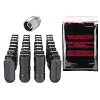 84817 Black Chrome Acorn/Conical Seat Lug Nut Kit M14 x 2.0 Thread Size