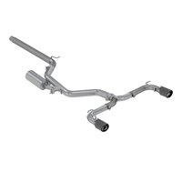 S46063CF Cat-Back Exhaust System 3 in., Dual Split Rear Exit, Carbon Fiber For 2017-2019 Volkswagen GTI