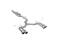 S4620304 Cat-Back Exhaust System 3 in., Dual Split Quad Rear Exit, Valve Delete For 2024-2022 Audi S3
