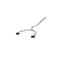 S48083CF Cat-Back Exhaust System 3 in., Dual Split Rear Exit, Quad Outlet, Race Version, Carbon Fiber Fits Select Subaru WRX
