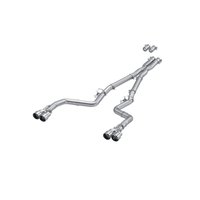 S7114AL Cat-Back Exhaust System 3 in., Dual Rear Exit, Race Version, Quad Tips Tips For 2016-2022 Dodge Challenger