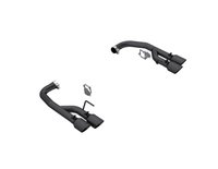 S7281BLK Axle-Back Exhaust System 2.5 in., Dual Rear Exit, Quad Tips, Black Fits Select Ford Mustang