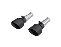 T5199BLK Exhaust Tip Set Angle Cut Dual Wall 5 in. OD., Black For 2019-2021 Ram 1500