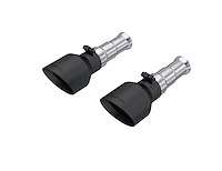 T5200BLK Exhaust Tip Set Angle Cut Dual Wall 5 in. OD., Black For 2010-2021 Ram 1500