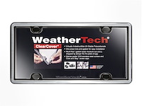 ClearCover License Plate Cover - Brushed Stainless/Black Frame