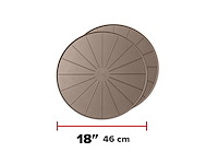 18IN ROUND COASTERS - TAN