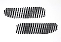 202476 Brake Cooling Duct Screens, 1997-2004 Chevy Corvette, Aluminum W/Black Finish