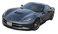 203902 Hydro Carbon Fiber Stage 1 Splitter Upgrade, 2014-2019 Chevy Corvette, Gloss Clear Extra Smooth
