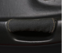 214799 Suede Door Pull Covers, 1997-2004 Chevy Corvette, Black W/Yellow Stitch