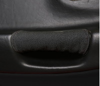 214800 Suede Door Pull Covers, 1997-2004 Chevy Corvette, Black W/Black Stitch