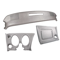 401761ST Upper & Lower Dash Pad Set, 1974-1975 Chevy Corvette, Silver