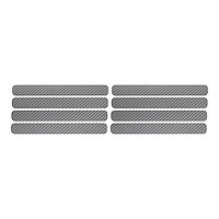 78857 Side Vent Louver Decals, 1991-1994 Chevy Corvette, 8 Pieces Silver Carbon Fiber