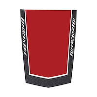 78884 2-Tone Stinger Stripe, 2014-2019 Chevy Corvette, Gloss Carbon Flash Gloss Red W/ Supercharged Text