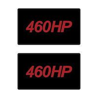 78893 Airbag Warning Cover, 2014-2019 Chevy Corvette, Pair Gloss Black Gloss Red 460HP