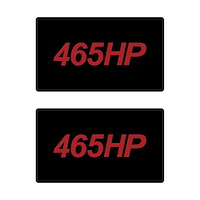 78894 Airbag Warning Cover, 2014-2019 Chevy Corvette, Pair Gloss Black Gloss Red 465HP