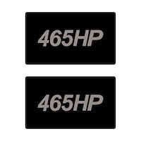 78897 Airbag Warning Cover, 2014-2019 Chevy Corvette, Pair Gloss Black Gloss Silver 465HP