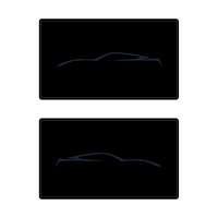 78899 Airbag Warning Cover, 2014-2019 Chevy Corvette, Pair Gloss Black Gloss Blue Coupe Outline Only