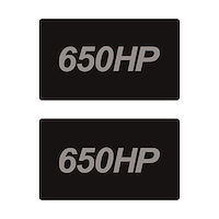 78912 Airbag Warning Cover, 2014-2019 Chevy Corvette, Pair Matte Black Gloss Silver 650HP
