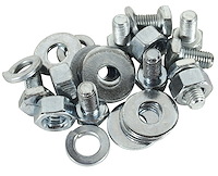 K1456 Muffler Hanger Bolt, 1964-1967 Chevy Corvette, Nut & Lockwasher Set
