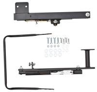 620705 Seat Base, 1966-1977 Ford Bronco, Mounting Bracket, Passenger, Includes Seat Adjuster w/towel bar release, Black
