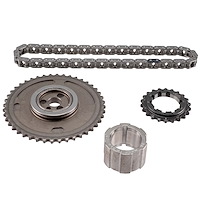 48570T-9 Premium Racing Timing Chain Set for Select 05-15 GM LS 4.8L, 5.3L, 5.7L, 6.0L, 6.2L, Billet Steel [Single Roller Chain]