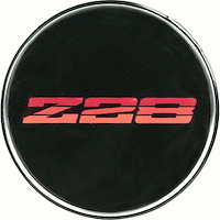 Wheel Center Cap Insert 1982 Chevy Camaro Z28 (N90) Black/Red Logo