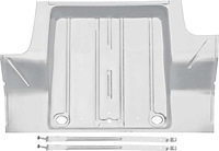 14354W 1962-67 Chevy II, Nova; Complete Trunk Floor Pan; w/Side Fillers Attached; Silver Weld Thru Coating