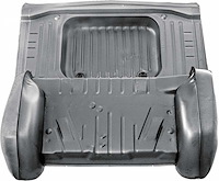 14742A 1963 Impala, Bel Air, Biscayne; Trunk Floor; Wheelhouse; Seat Shelf Assembly; EDP Coated