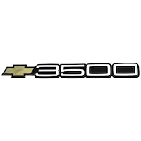 15114049 1988-99 Chevrolet GMT400 Series C/K Truck, SUV, 3500 Door Emblem, Adhesive Backed, For Models w/out Body Side Molding