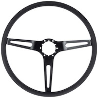 153797 Comfort Grip  3-Spoke Steering Wheel for 1969-1972 Chevy Camaro, Chevelle, Impala, Nova, Truck [Black Spokes/Black Grip]