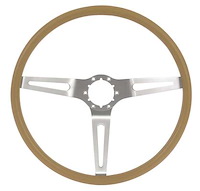 153920 1969-72 GM, Comfort Grip Cushioned Steering Wheel, 3-Spoke, Silver Spokes, Saddle Grip