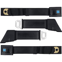 154677 Retractable Front Seat Belt Set for 1967-1972 Chevrolet, GMC Truck, SUV, Suburban [Black]