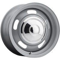 154731P 1968-81 Classic Rally Wheel; 15" x 7"; 5x4-3/4", 5x4.5" Dual Lug Pattern; Argent Silver