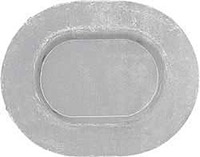 Metal Trunk/Floor Plug Fits 3-1/4" x 2-1/4" Oval Hole