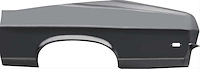 1668049 Quarter Panel Skin 1968-69 Chevy II, Nova; 2-Door; LH Drivers Side; EDP Coated
