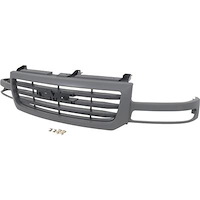 19130790 2003-07 GMC Sierra 1500/2500, Grill Assembly, Dark Gray Shell, Textured Black Insert