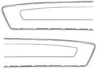 20944-CM Door Panel Trim Moulding Set 1965-66 Mustang Pony; 4 Piece