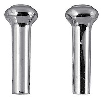 21850B Door Lock Knob Set for 1968-1977 Ford, Mercury Models [Round Head, Chrome]