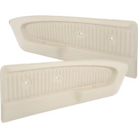 23942407 1965-66 Ford Mustang, Deluxe Pony Vinyl Door Panels, Parchment