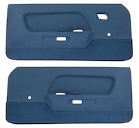 23942908 1969 Ford Mustang, Deluxe Door Panels, Medium Blue w/ Blue Carpet;