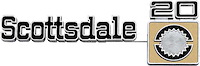 349691 Front Fender Emblem 1975-80 Chevrolet Truck "Scottsdale 20"