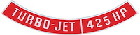 OER® Die-Cast Turbo-Jet 425 HP Air Cleaner Emblem